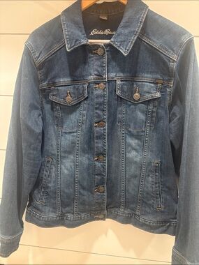 Eddie Bauer Medium Blue Denim Jacket Size XL NWOT